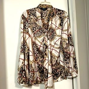 Steve Harvey long sleeve button down top for women. Plus size 2X